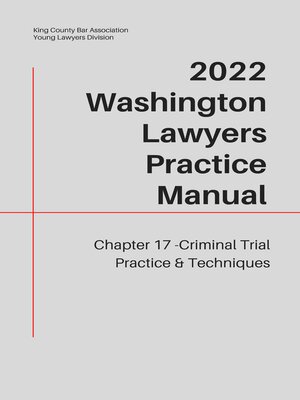 cover image of Washington Lawyers Practice Manual Chapter 17